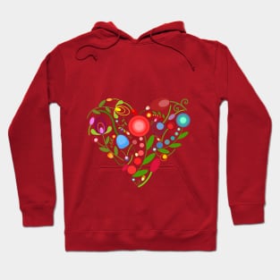 Floral heart Hoodie